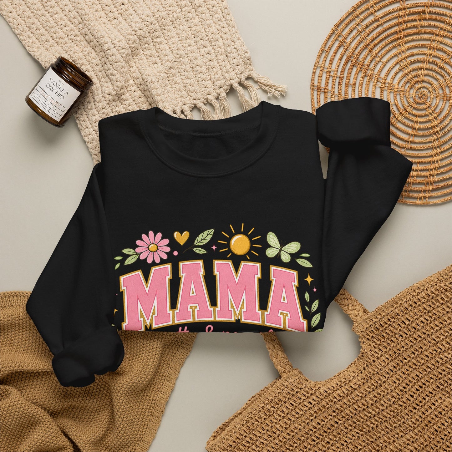 Mama Pretty & Powerful Sweatshirt — Floral Mother’s Day Crewneck
