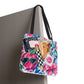 Cute School Supplies Tote Bag — Coffee, Pencil & Smiley Pattern AOP