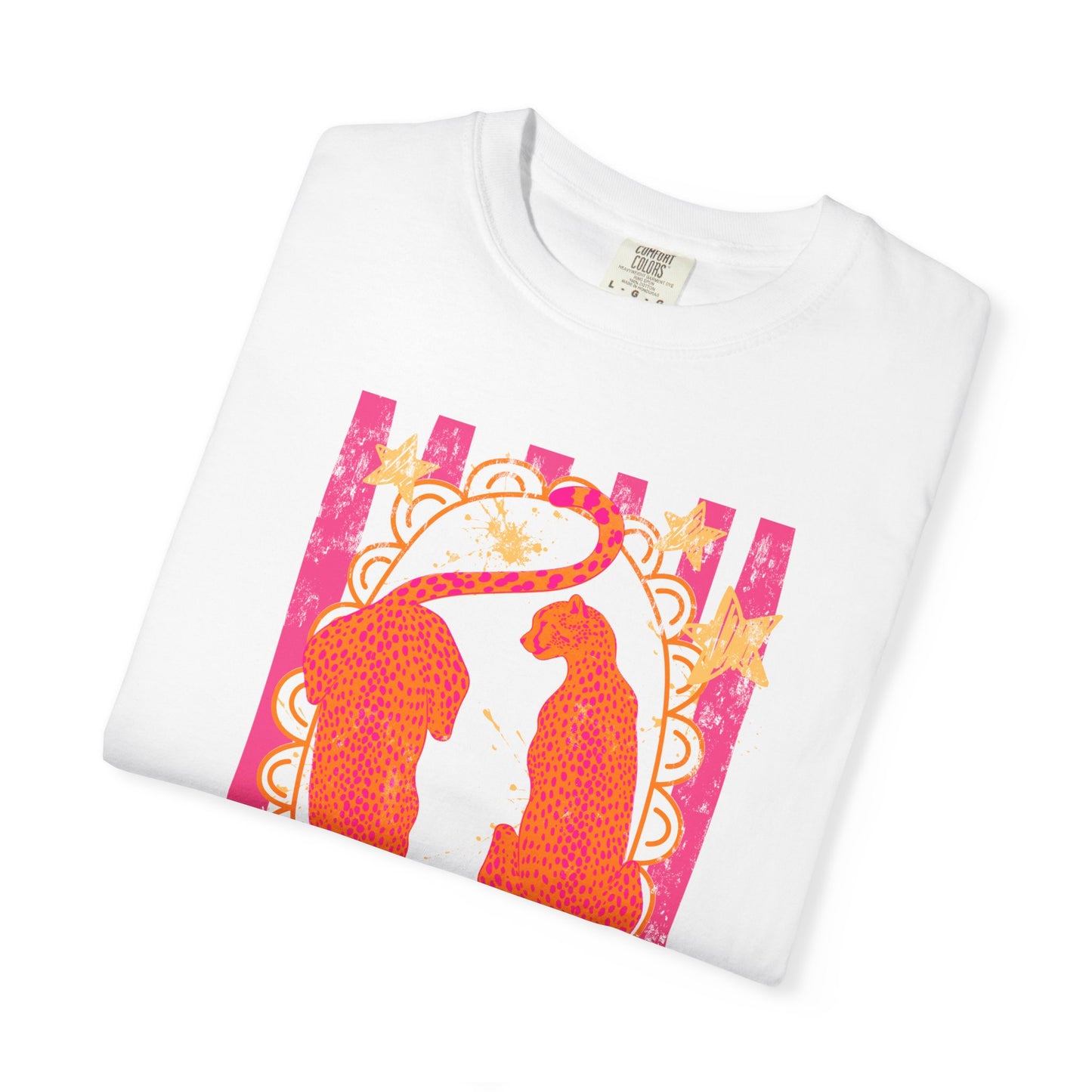 Pisces Zodiac T‑Shirt — Vibrant Pink Orange Celestial Fish Tee