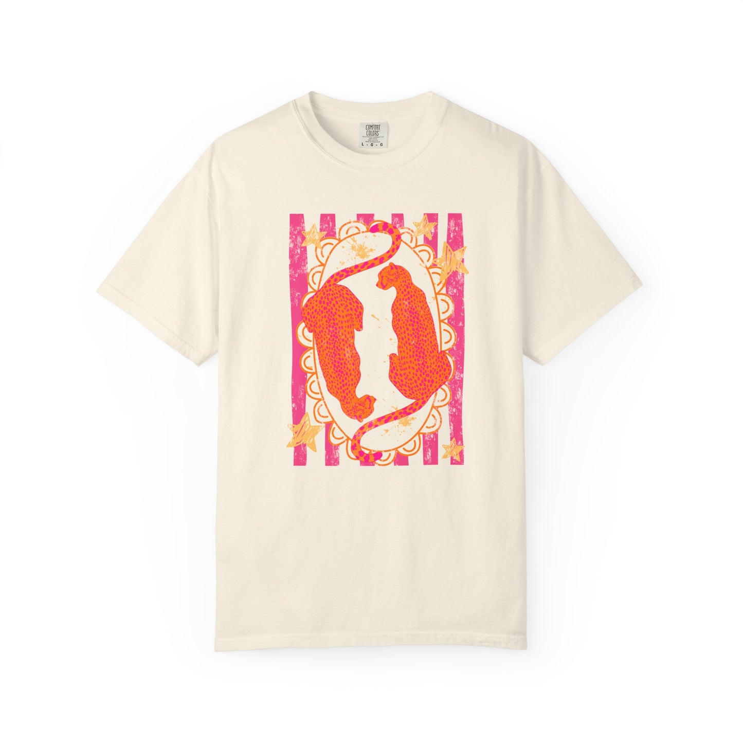 Pisces Zodiac T‑Shirt — Vibrant Pink Orange Celestial Fish Tee