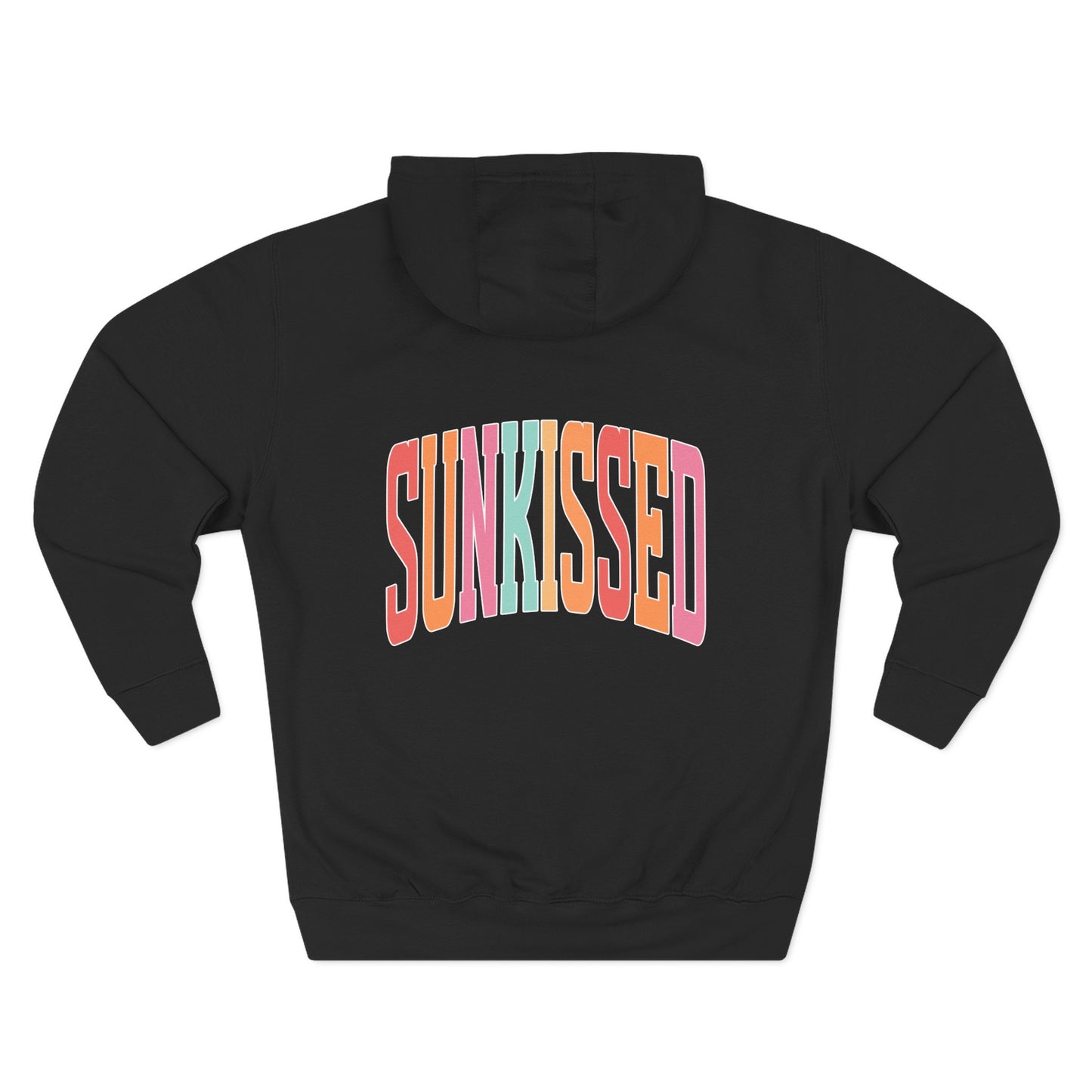 Sunkissed Hoodie — Retro Rainbow Sun-Soaked Fleece Pullover