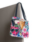 Cute School Supplies Tote Bag — Coffee, Pencil & Smiley Pattern AOP